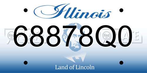 68878Q0 Illinois License Plate