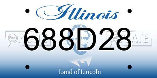 688D28 Illinois License Plate