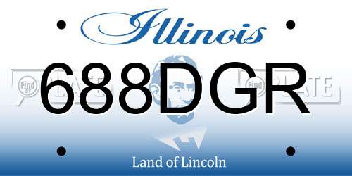 688DGR Illinois License Plate