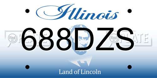 688DZS Illinois License Plate