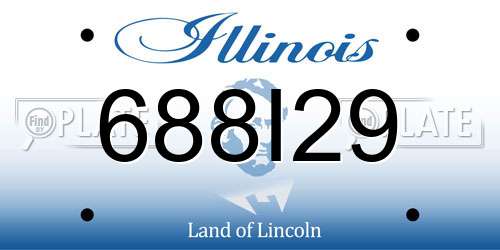 688I29 Illinois License Plate