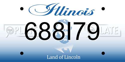 688I79 Illinois License Plate