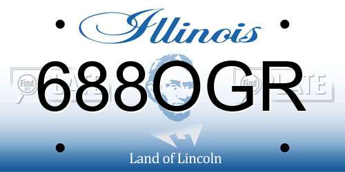 688OGR Illinois License Plate