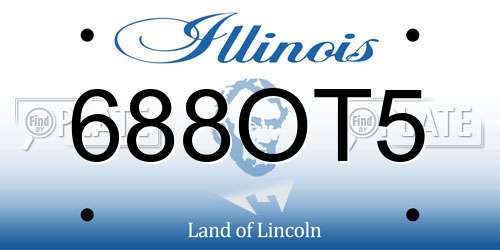 688OT5 Illinois License Plate