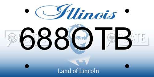 688OTB Illinois License Plate