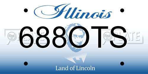 688OTS Illinois License Plate