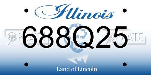 688Q25 Illinois License Plate