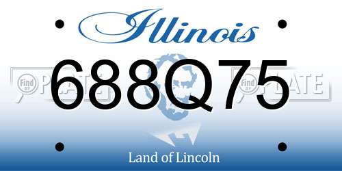 688Q75 Illinois License Plate