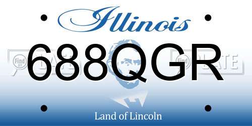 688QGR Illinois License Plate