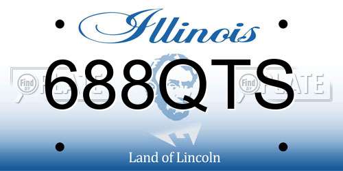 688QTS Illinois License Plate