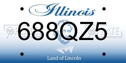688QZ5 Illinois License Plate