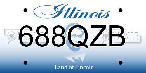 688QZB Illinois License Plate