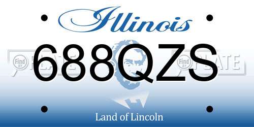 688QZS Illinois License Plate