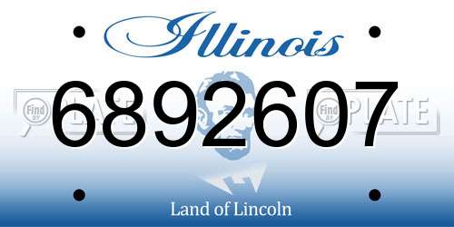 6892607 Illinois License Plate