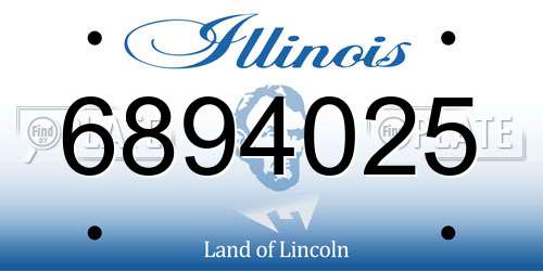 6894025 Illinois License Plate