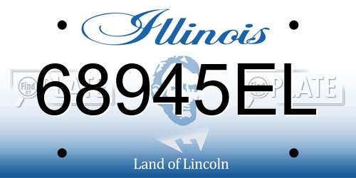68945EL Illinois License Plate