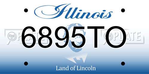 6895TO Illinois License Plate