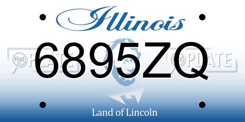 6895ZQ Illinois License Plate