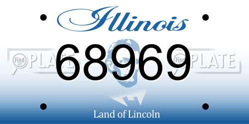 68969 Illinois License Plate