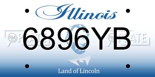 6896YB Illinois License Plate