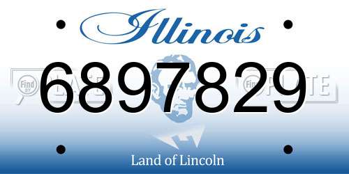 6897829 Illinois License Plate