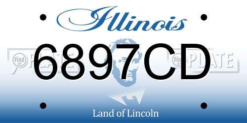 6897CD Illinois License Plate