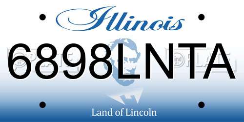 6898LNTA Illinois License Plate