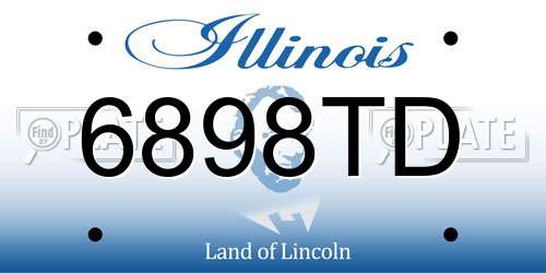6898TD Illinois License Plate