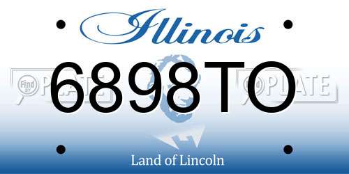 6898TO Illinois License Plate