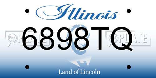 6898TQ Illinois License Plate