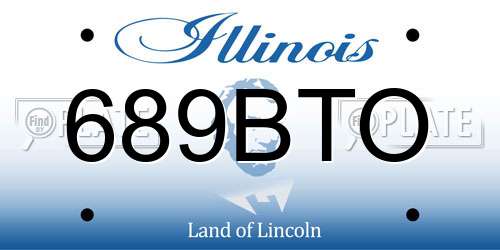 689BTO Illinois License Plate
