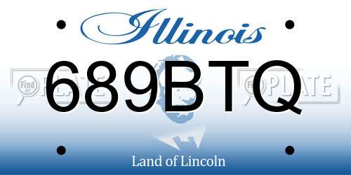 689BTQ Illinois License Plate