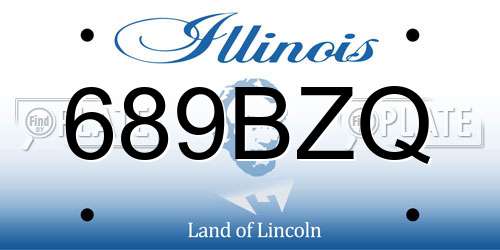 689BZQ Illinois License Plate