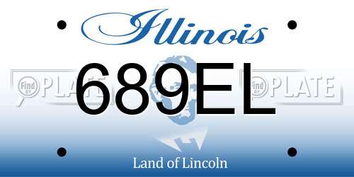 689EL Illinois License Plate