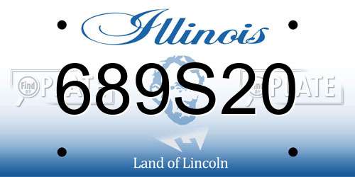 689S20 Illinois License Plate