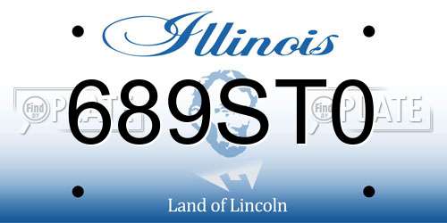 689ST0 Illinois License Plate