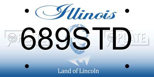 689STD Illinois License Plate