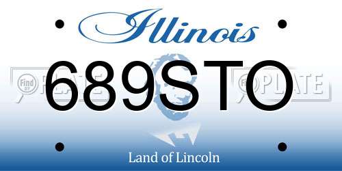 689STO Illinois License Plate