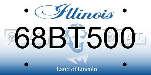 68BT500 Illinois License Plate