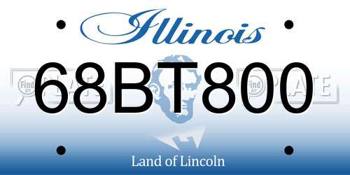 68BT800 Illinois License Plate