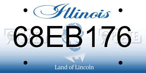 68EB176 Illinois License Plate