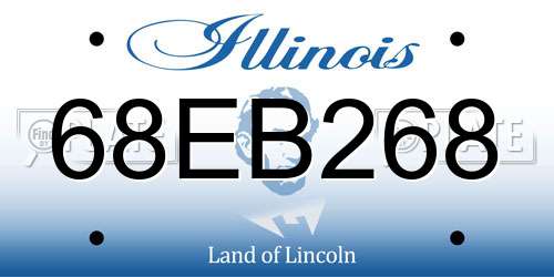 68EB268 Illinois License Plate