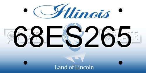68ES265 Illinois License Plate