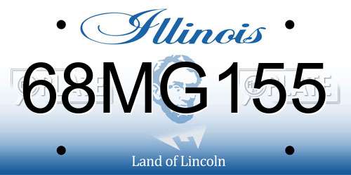 68MG155 Illinois License Plate