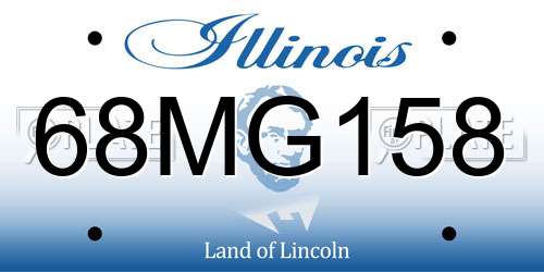 68MG158 Illinois License Plate