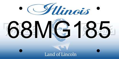 68MG185 Illinois License Plate