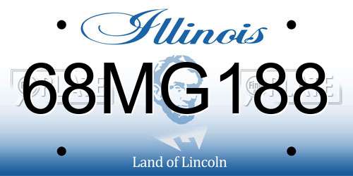 68MG188 Illinois License Plate