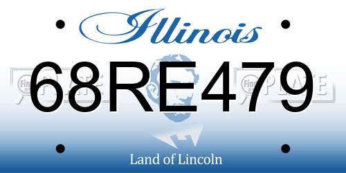 68RE479 Illinois License Plate