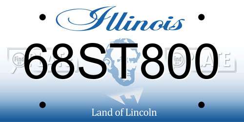 68ST800 Illinois License Plate