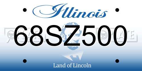 68SZ500 Illinois License Plate